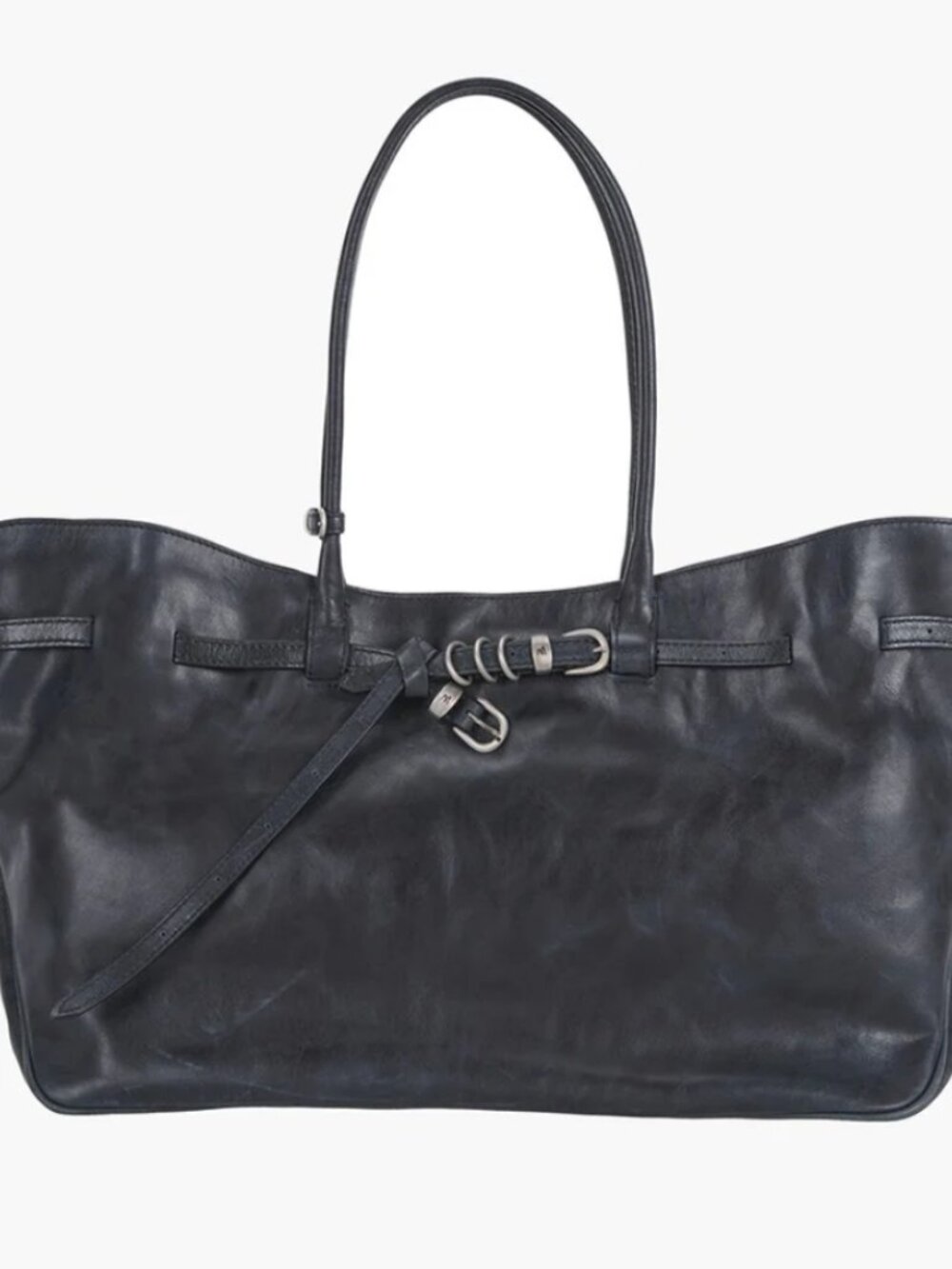 Margesherwood Grandma Used Bag Large Pull up Shoulder Bag in Navy